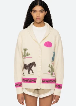 Sea New York Annette Cardigan Cream Sale