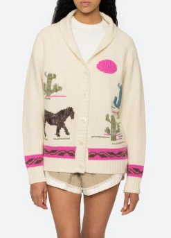 Sea New York Annette Cardigan Cream Sale