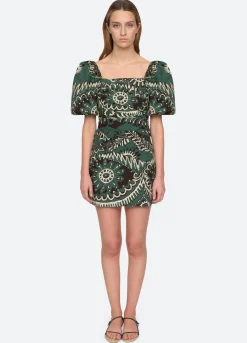 Sea New York Charlough Mini Dress Green Best Sale