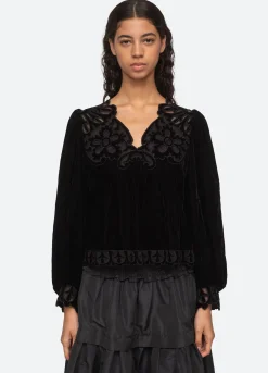 Sea New York Dana Top Black Flash Sale