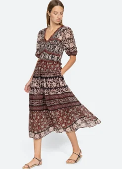 Sea New York Danae Puff Slv Dress Red New