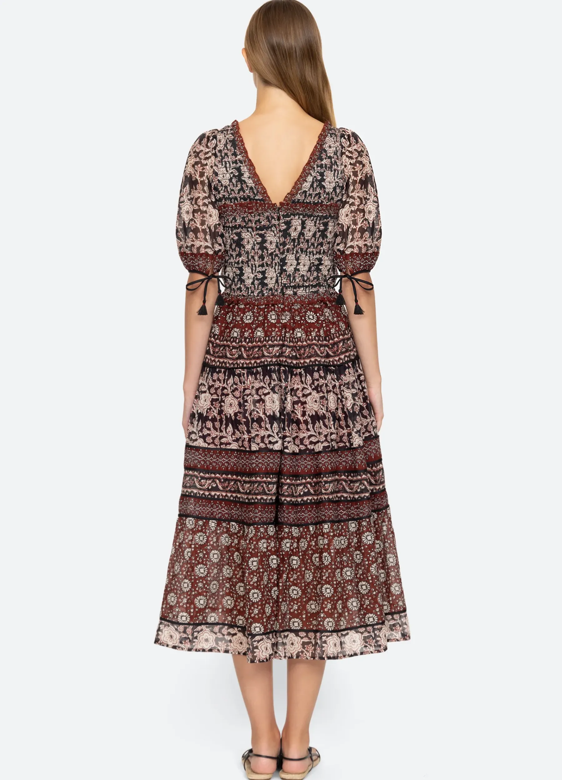 Sea New York Danae Puff Slv Dress Red New