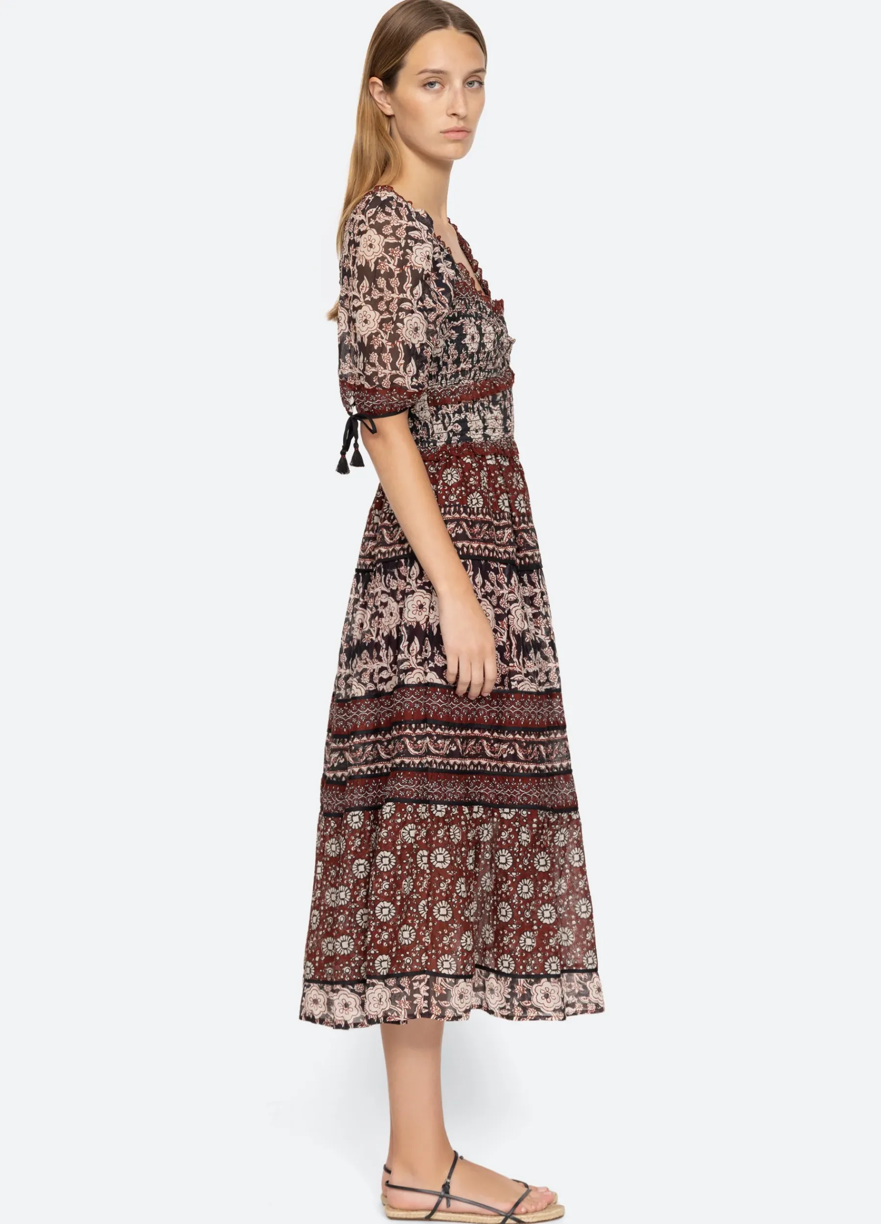 Sea New York Danae Puff Slv Dress Red New