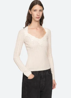 Sea New York Kyra Sweater Cream New