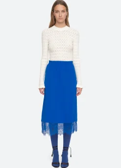 Sea New York Lorraine Skirt Cobalt Cheap