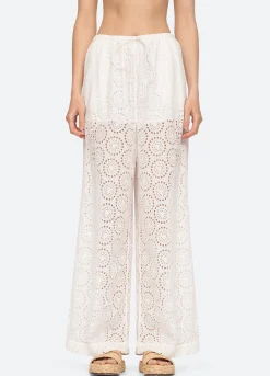 Sea New York Maeve Eyelet Pants White Cheap