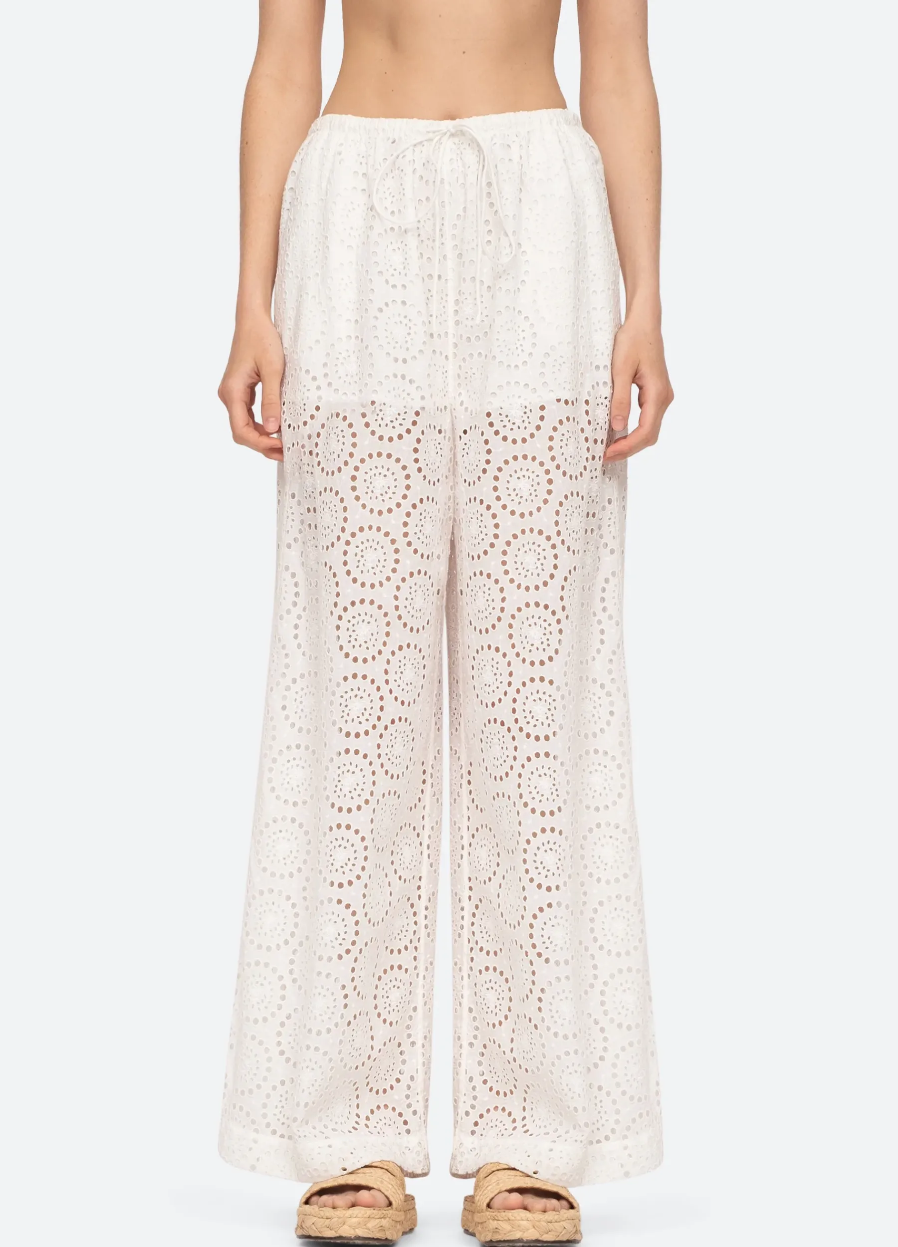 Sea New York Maeve Eyelet Pants White Cheap