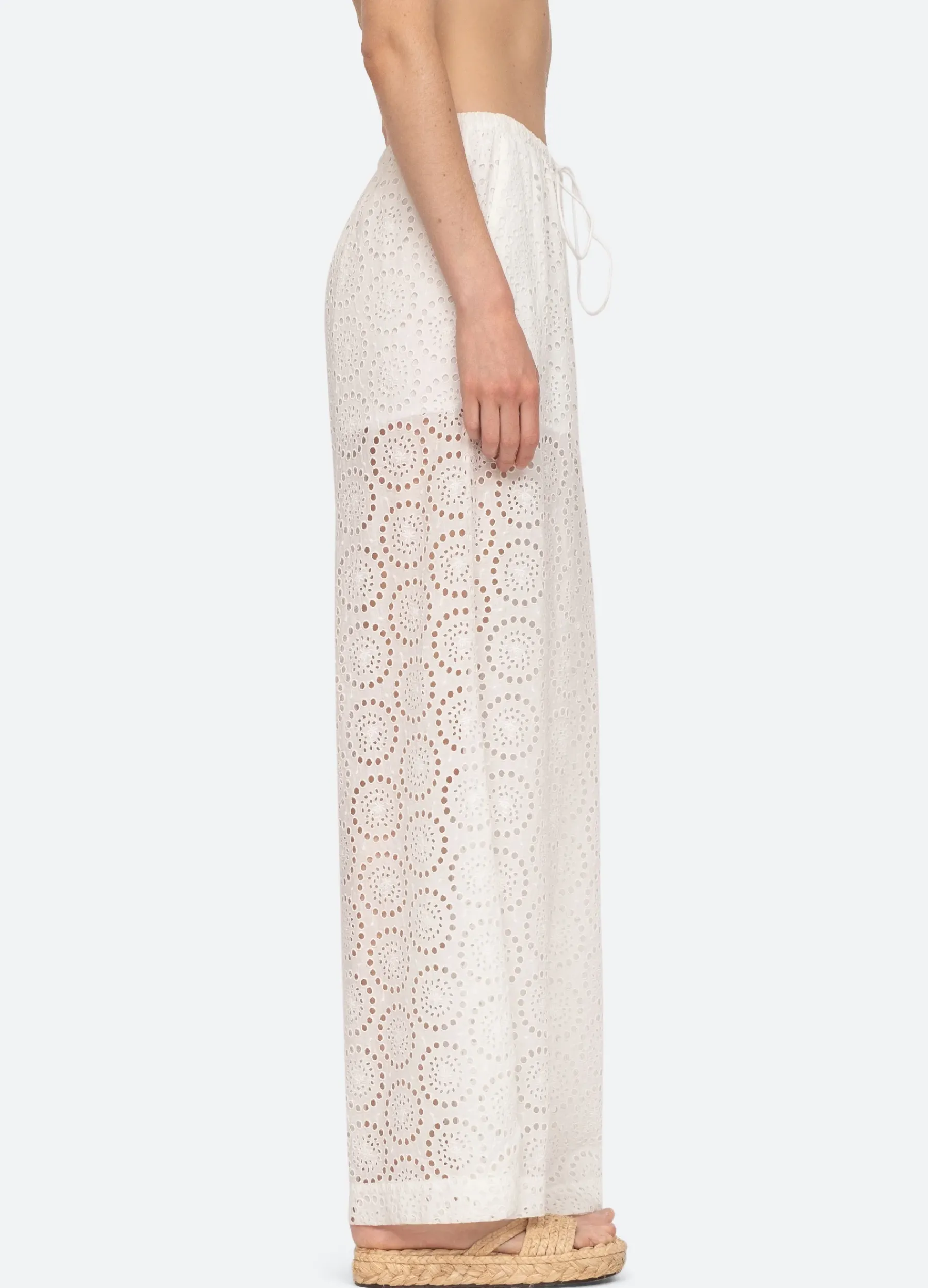 Sea New York Maeve Eyelet Pants White Cheap