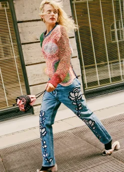 Sea New York Paloma Emb Jeans Blue New