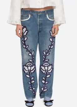Sea New York Paloma Emb Jeans Blue New
