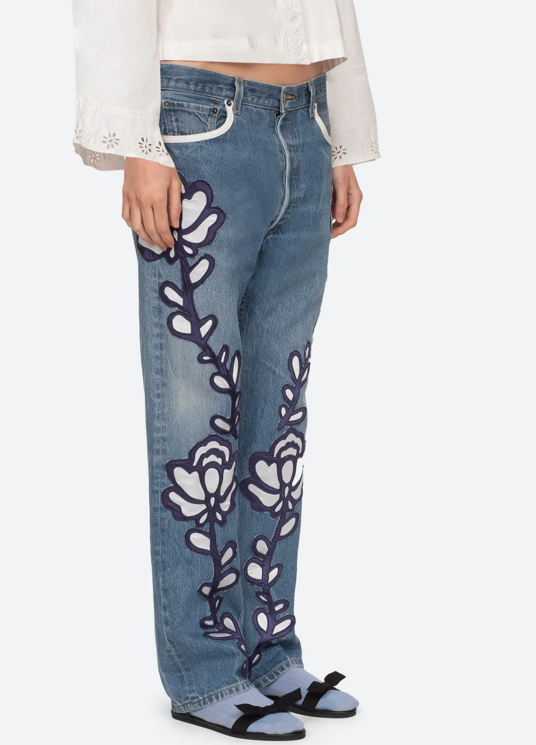 Sea New York Paloma Emb Jeans Blue New