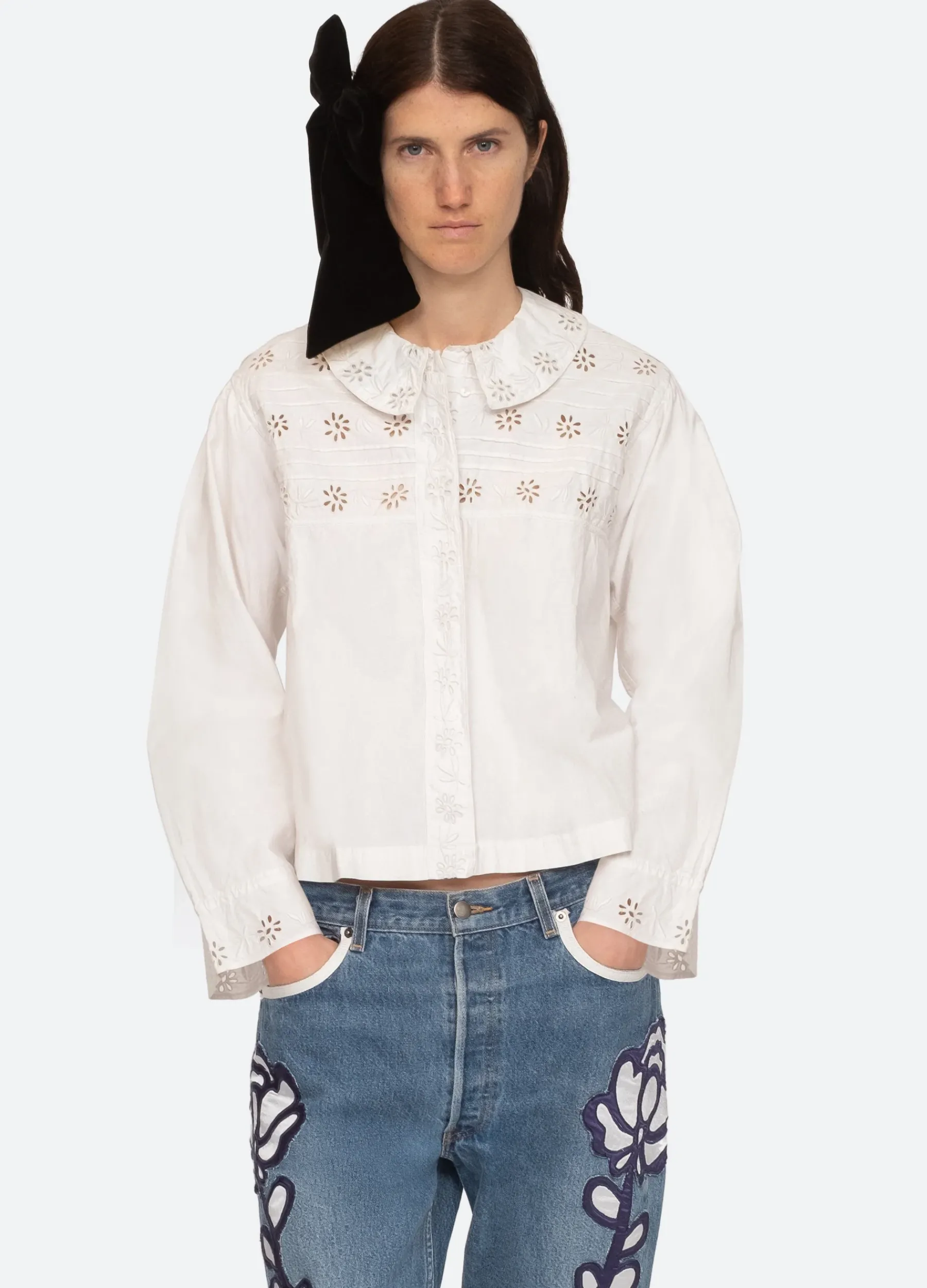 Sea New York Paloma Eyelet Top White Shop