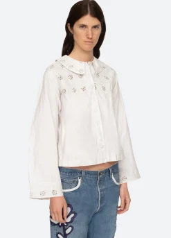 Sea New York Paloma Eyelet Top White Shop