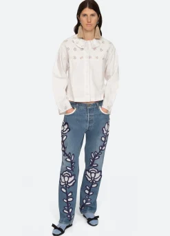 Sea New York Paloma Eyelet Top White Shop