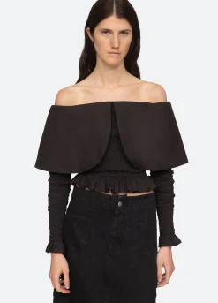 Sea New York Paloma Smocked Top Black Online