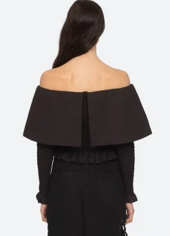 Sea New York Paloma Smocked Top Black Online