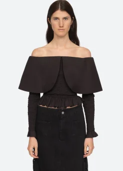 Sea New York Paloma Smocked Top Black Online