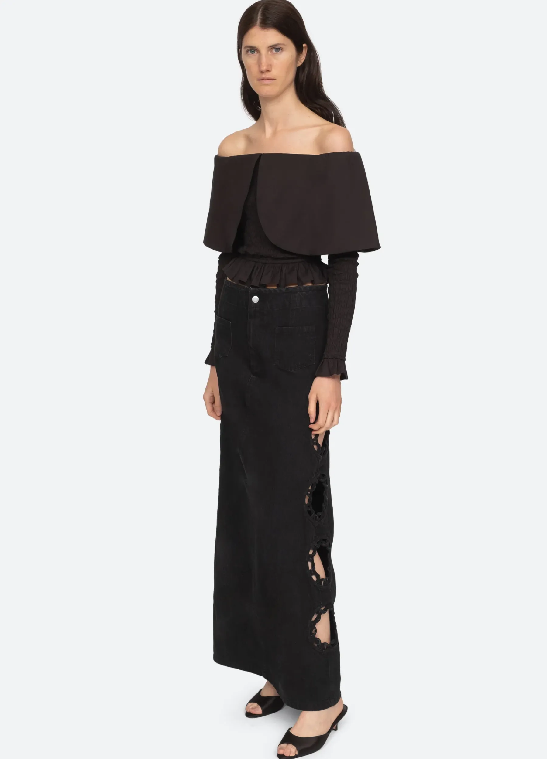 Sea New York Paloma Smocked Top Black Online