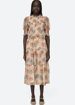 Sea New York Roanne Puff Slv Dress Multi Shop