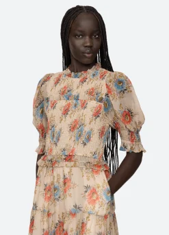 Sea New York Roanne Puff Slv Dress Multi Shop