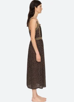 Sea New York Rosa PJ Slip Dress Black Clearance