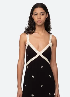 Sea New York Rubina PJ Slip Dress Black Online