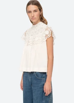 Sea New York Serita Top Cream Best