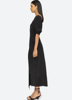 Sea New York Siya Puff Slv Dress Black New