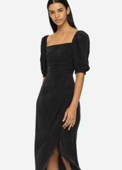 Sea New York Siya Puff Slv Dress Black New